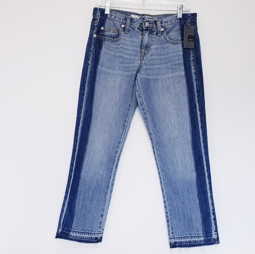 Mossimo Medium denim wash boyfriend crop jeans